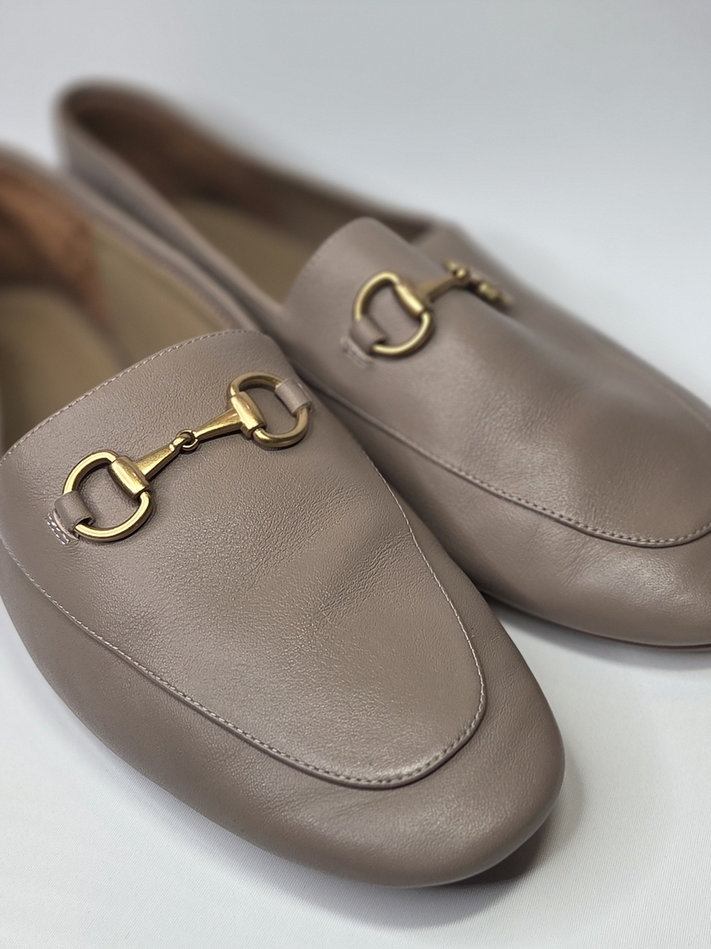 Quince Womens Tan Italian Leather Horsebit Loafers Ortholite Insoles Size USA 9